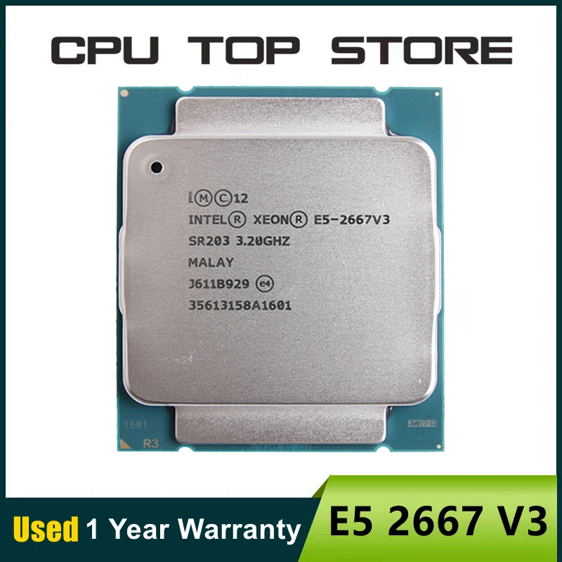 Processeur Intel Xeon E5-2667 V3 SR203 - 3.20GHz 8-Core LGA2011-3 - Occasion Testé