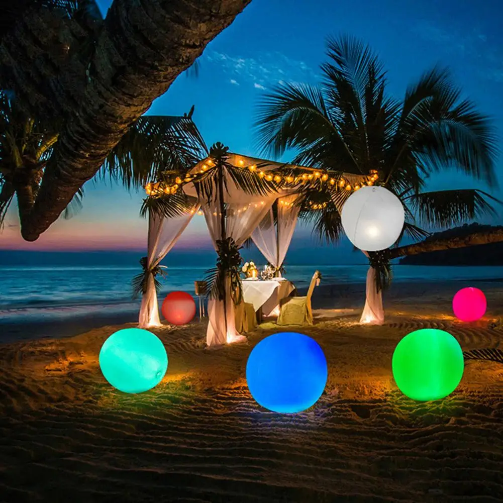 Rgb Color Changing Ball Led Ball Solar Powered with Remote Control for Swimming Pool Parties 16 Colors Led Waterproof