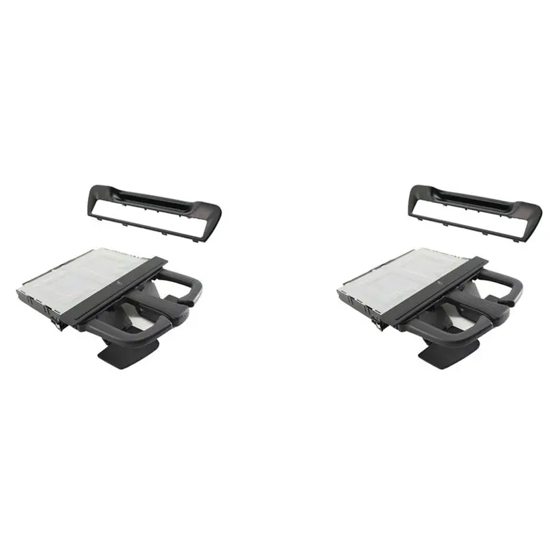 2X 후면 팔걸이 컵 홀더 서라운드 트림 세트 블랙 A6 / A7 2011-2016 8P0885995B 6PS / 4G8863289A 4PK에 적합