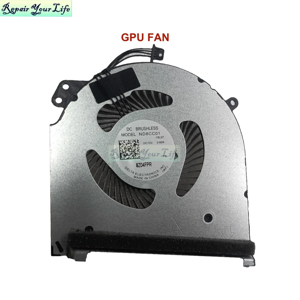 Portátil Gpu Cpu Ventiladores de Refrigeração para hp Omen ar 15-dh Dh0161 Nd8cc0118l04 18l07 L57330 L64445001 Computador Portátil Refrigerador Radiador Novo - Imagem 2
