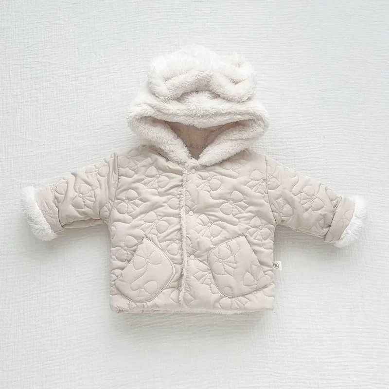 Newborn Baby Girls Winter Coat Korean Style Infant Thicken Warm Cardigan Coat Children Clothes