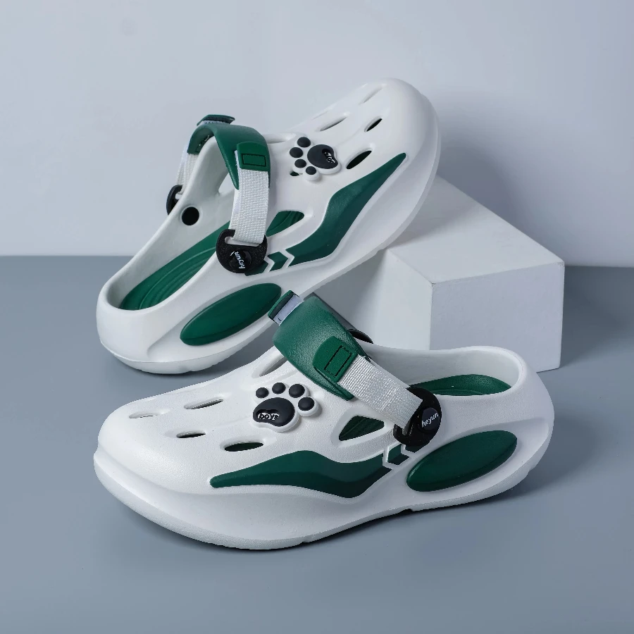 Clássico verão tamancos homens chinelos respirável sapatos de jardim conforto ao ar livre chinelos de praia casa chinelos anti skid