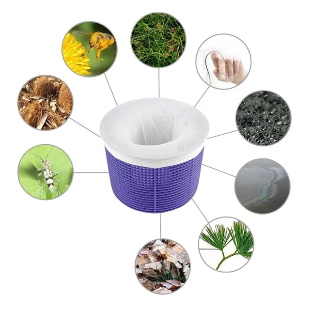 5/10/20 Db Medence Skimmer Szűrő Zokni Szűrőhálók Táska Nylon Háló Háztartás Szűrőkhöz Kosarak Skimmerek Úszómedence Kiegészítők - Image 6