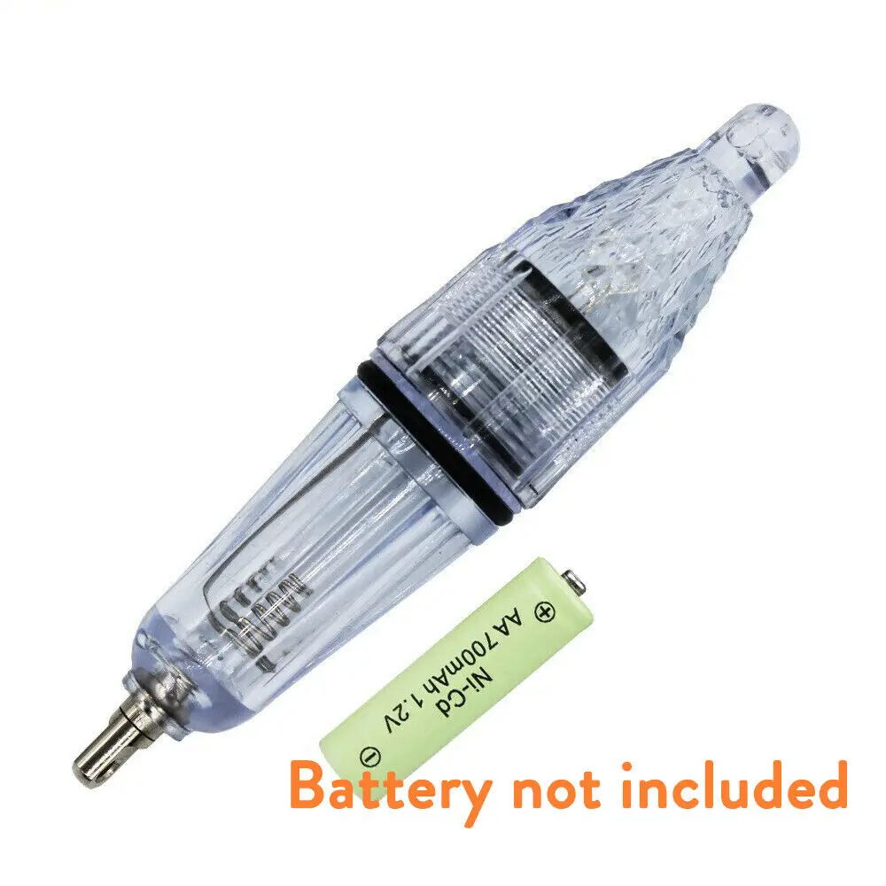 

Battery Powered 12cm Underwater Night Fishing Light Deep Sea Bottom Lure Lights 0-300M Fish Squid Flash Lamps Tools
