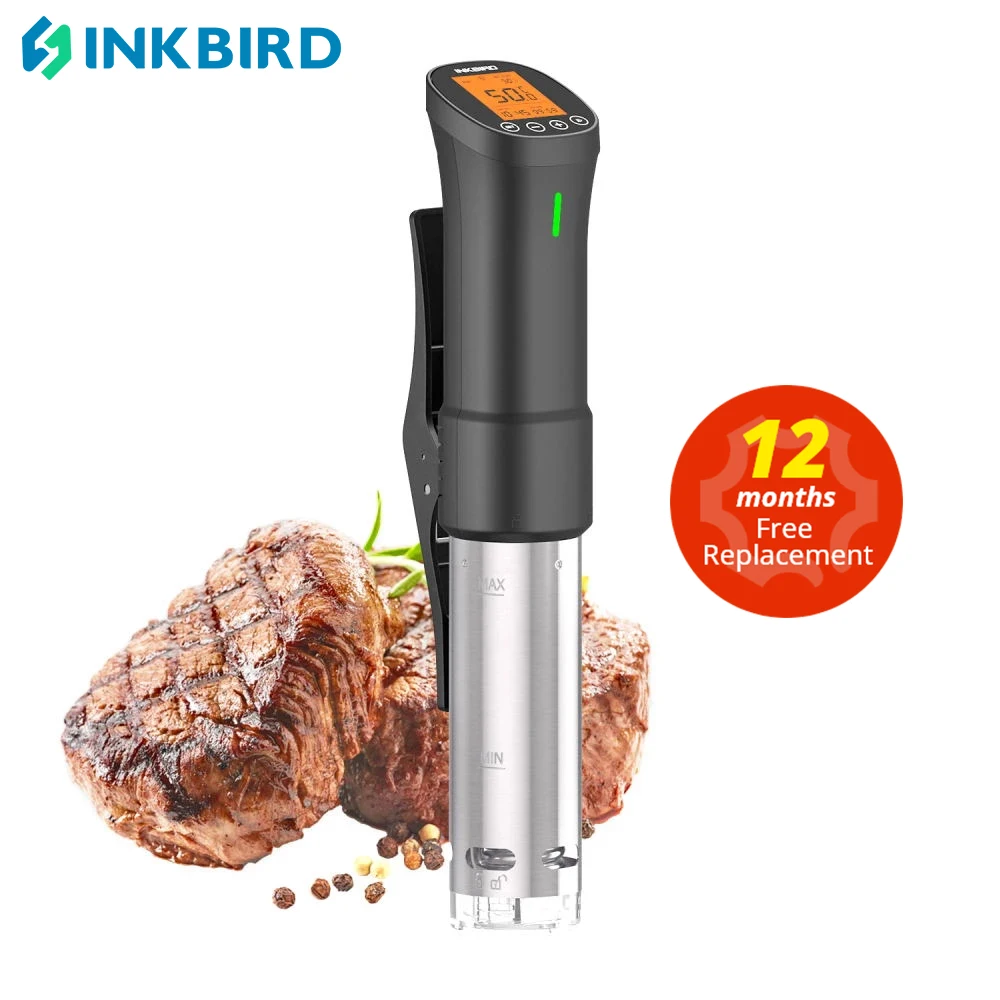 

INKBIRD ISV-200W Sous Vide медленная Варка, вакуумная кулинарная машина с погружным циркулятором 1000 Вт, корпусом из нержавеющей стали и ЖК-экраном