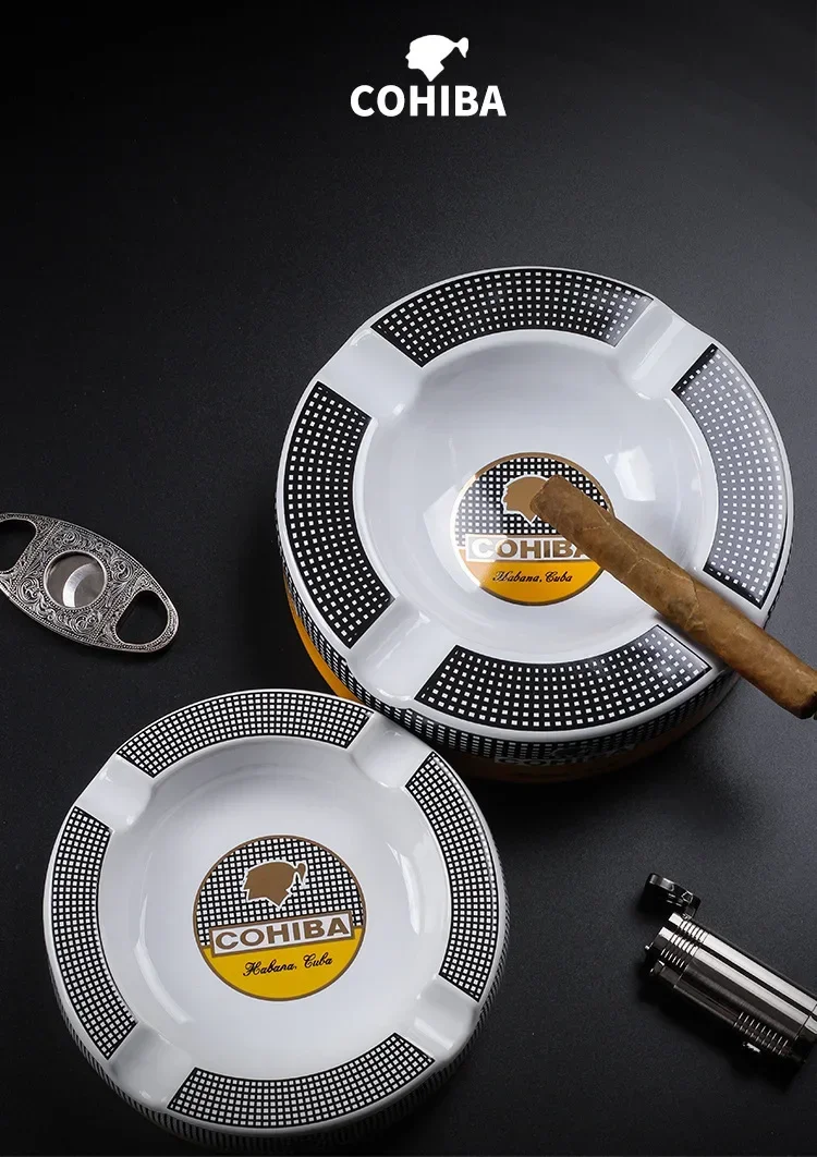 

Ship! For Free China Holders Accessories! Ceramic Round Bone Smoking Home Cigar 4 Ashtray Ash Cohiba High-definition Tray Cigars