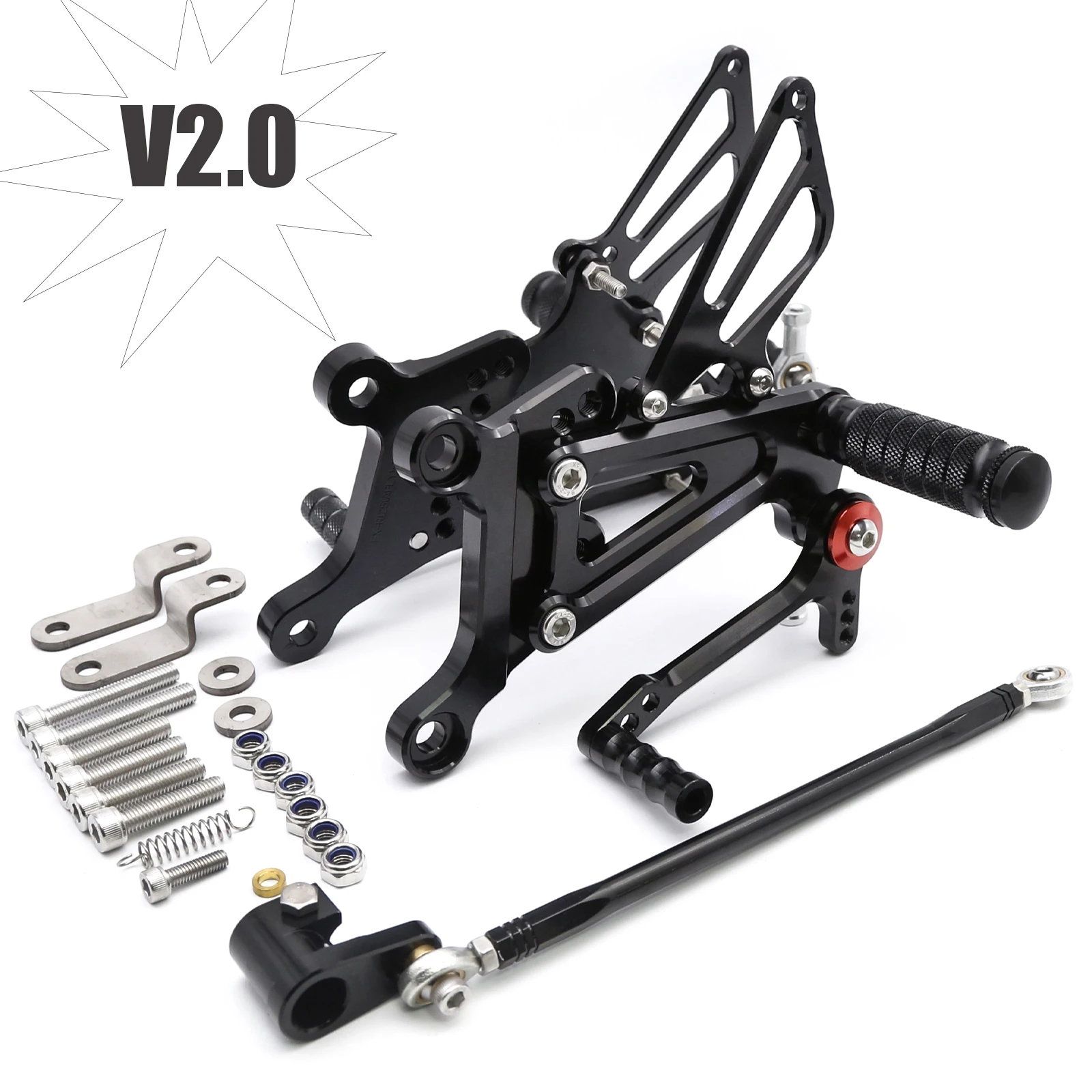 

FOR Aprilia RS125 2T RS 125 2001-2013 CNC Adjustable Motorcycle Footrest Rear Set Rearsets Foot Pegs Pedal Footpeg Version 2.0