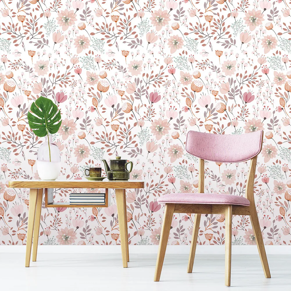 

Botanical Wall Sticker Roll DIY Self Adhesive Living Room Home Furniture Bathroom Decorative Wall Decals Paper Decoration