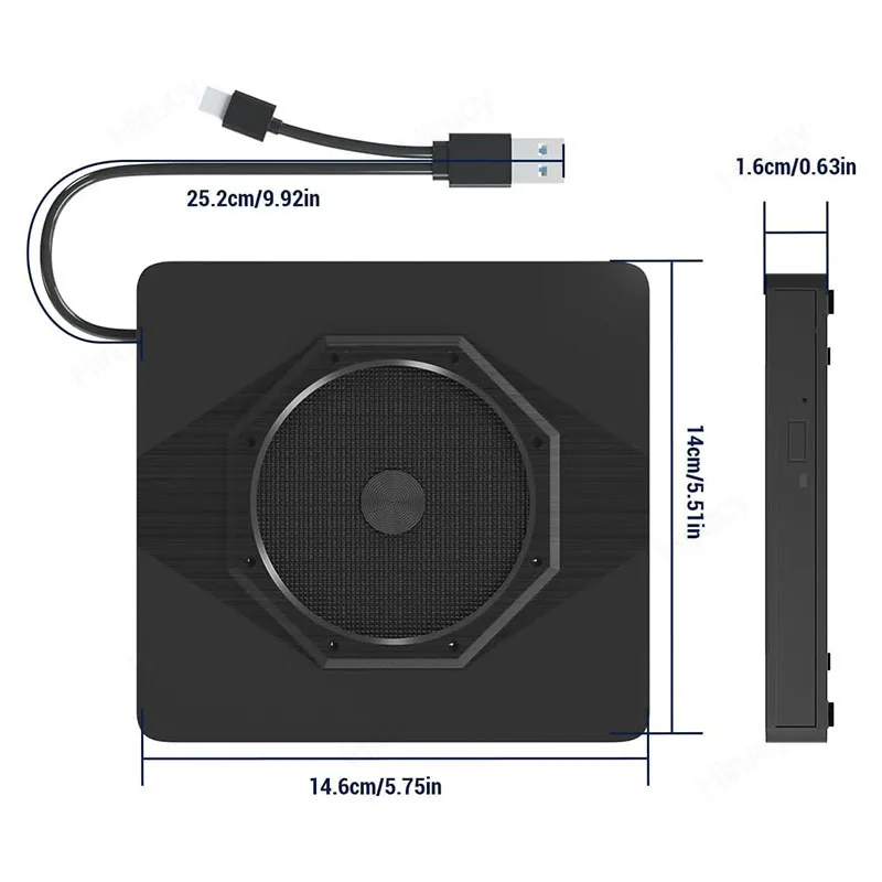 외장 블루레이 광학 드라이브, USB 3.0 3D 블루레이 버너, CD DVD 플레이어, 노트북 PC 컴퓨터, 윈도우 10, 11, 맥용 녹음기