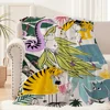 Cartoon Cute M-Moomins-Hippo Blanket Plush Nap Sofa rug for Living Room Warm Office Bedroom Birthday Home Travel Kid Gifts 1