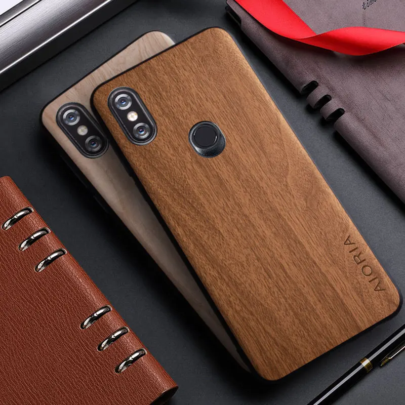 Bamboo Wood Pattern Leather Back Cover - Premium Case