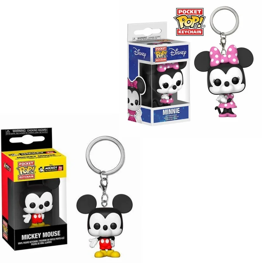 Porte-Clés De Poche Avec Piles Ko Pop De La Série Disney, Jouets Miniatures En Vinyle, Minnie, Poupées, Cadeau Pour Enfant