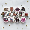 10Pcs New Disc Colour Printing Silicone Beads Food Grade Silicone Focal Bead For Jewelry Making DIY Necklace Accessories 1