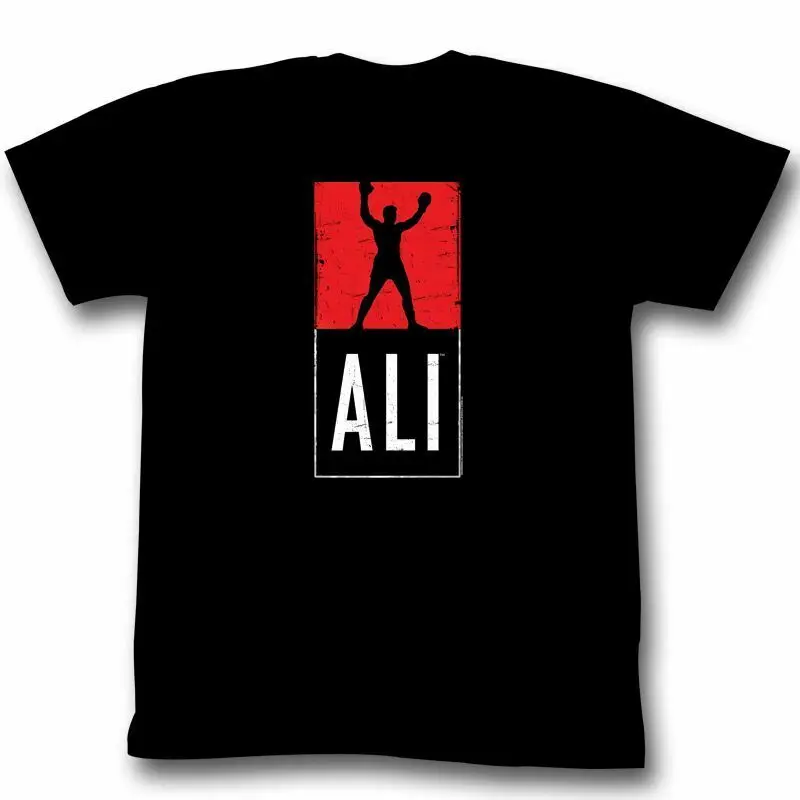 

Muhammad Ali Ali Black Adult T-Shirt - 100% Cotton Short Sleeve O Neck T Shirt Casual Top