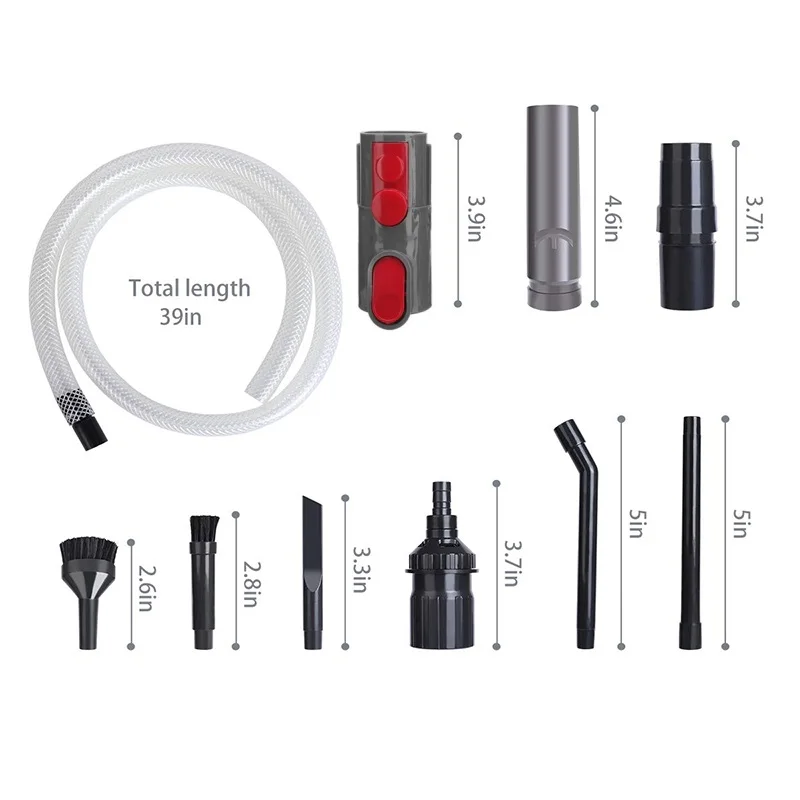 

for Dyson V7 V8 V10 V11 Vacuum Cleaner Replacement Flat Suction Tube Adapter Head Crevice Tool Car Vehicle Cleaning Kit
