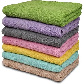 7-Pack Cotton Bath Towels – 30" x 54" 1