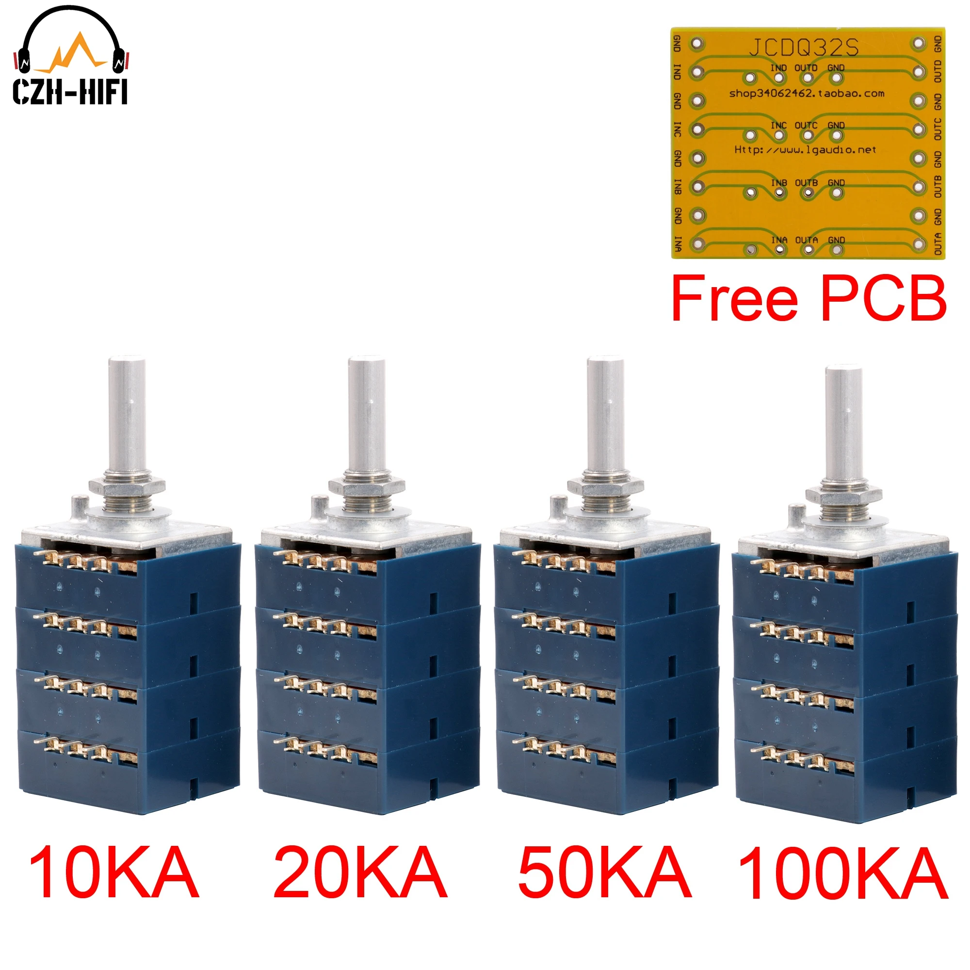 Original Japan ALPS 27 types 4 Channel Attenuator Potentiometer