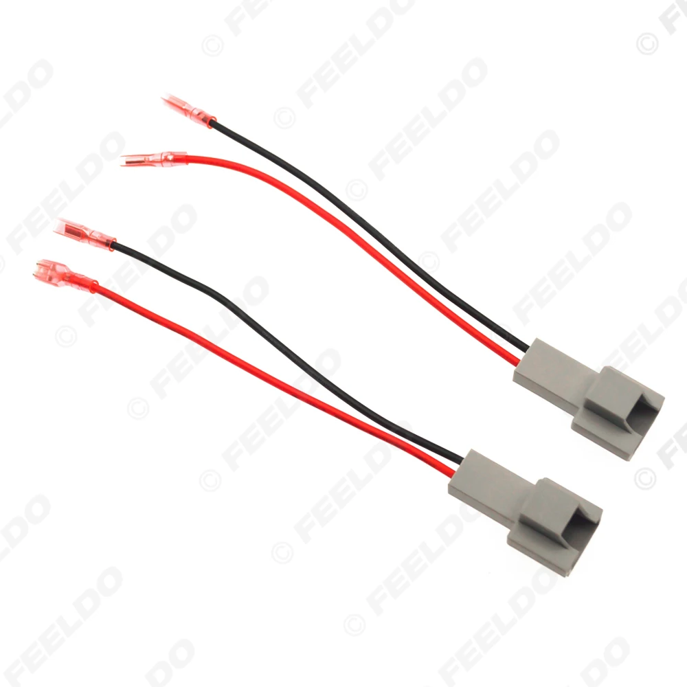 FEELDO Car 2Pin Stereo Speaker Wire Harness Adaptors For Volvo Auto Speaker Replacement Connection Wiring Plug Cables
