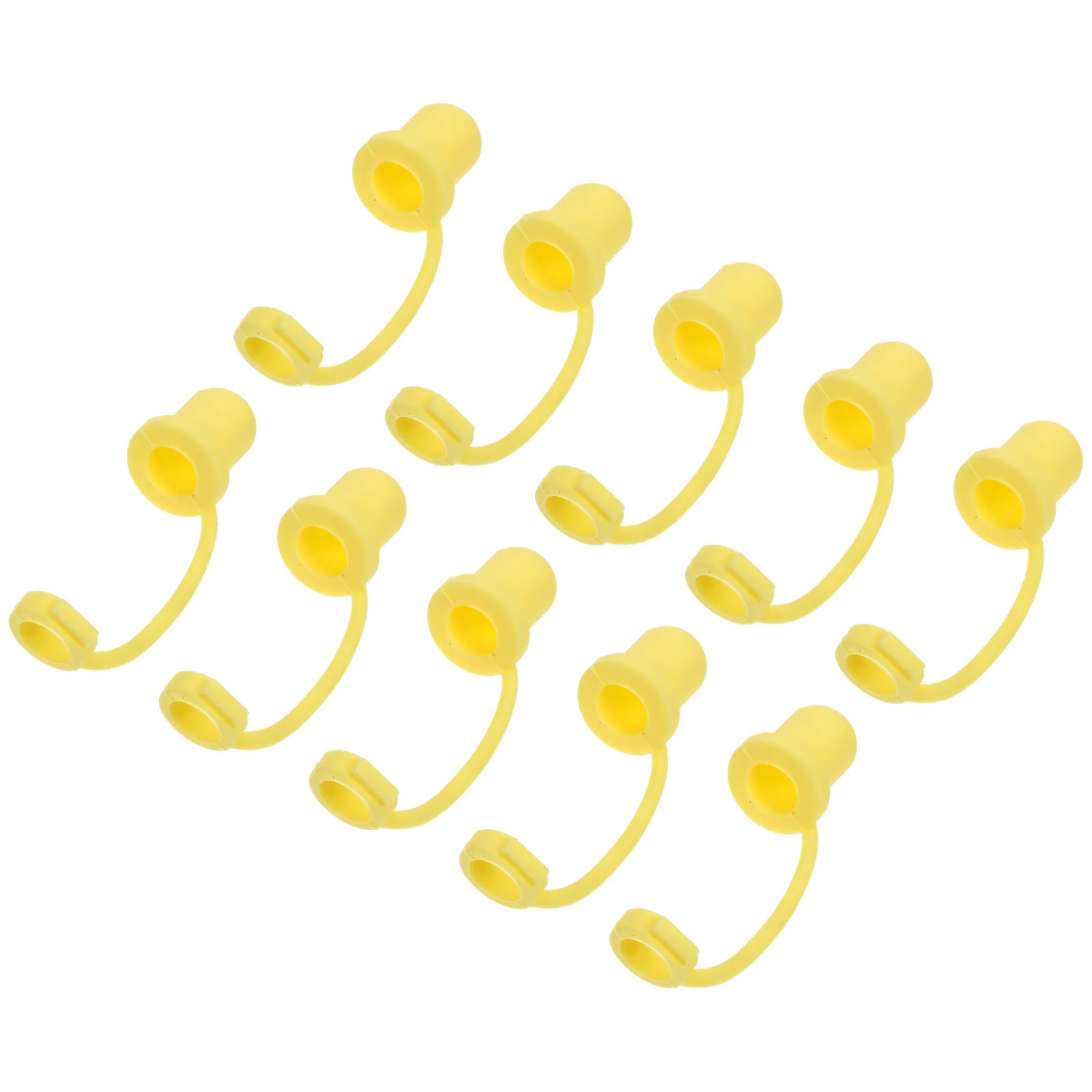 10 Pcs Handheld Shower Head Holder Straw Cap Cute Plug Hat Covers Cup Lid Yellow Reusable Caps Tumbler Protector Baby