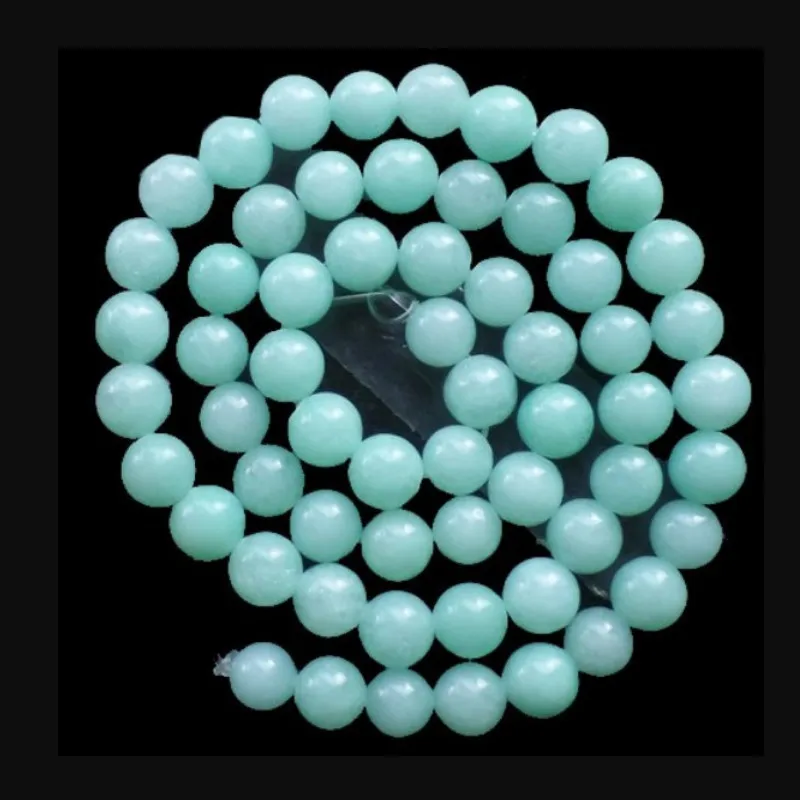 Blauer Fluss Lose Perlen Natvolicher Edelstein Glatt Runde Fuir Die Muslimah