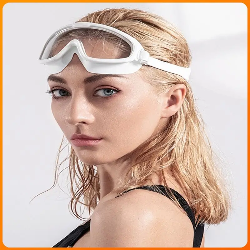 Swimming Goggles Adult Anti-fog HD Large Frame Eyewear Swimming Glasses Professional Adjustment Headband Water Sports Glasses 3