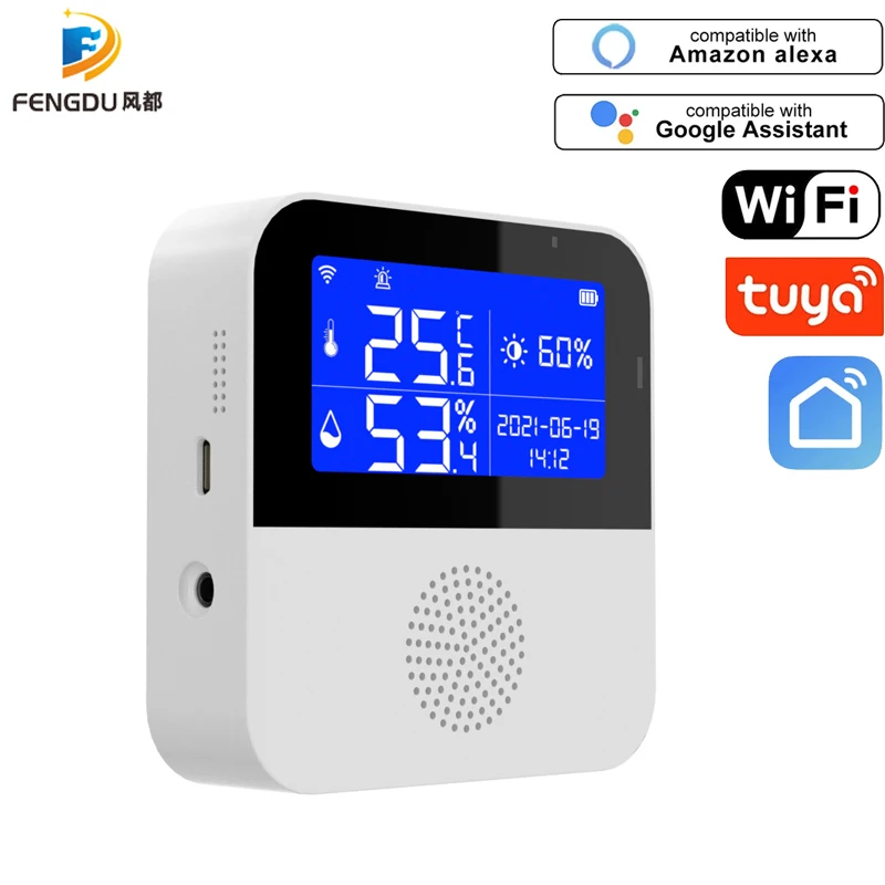 Tuya Smart Home Wifi Temperature Sensor Home Assistant Humidity Sensor