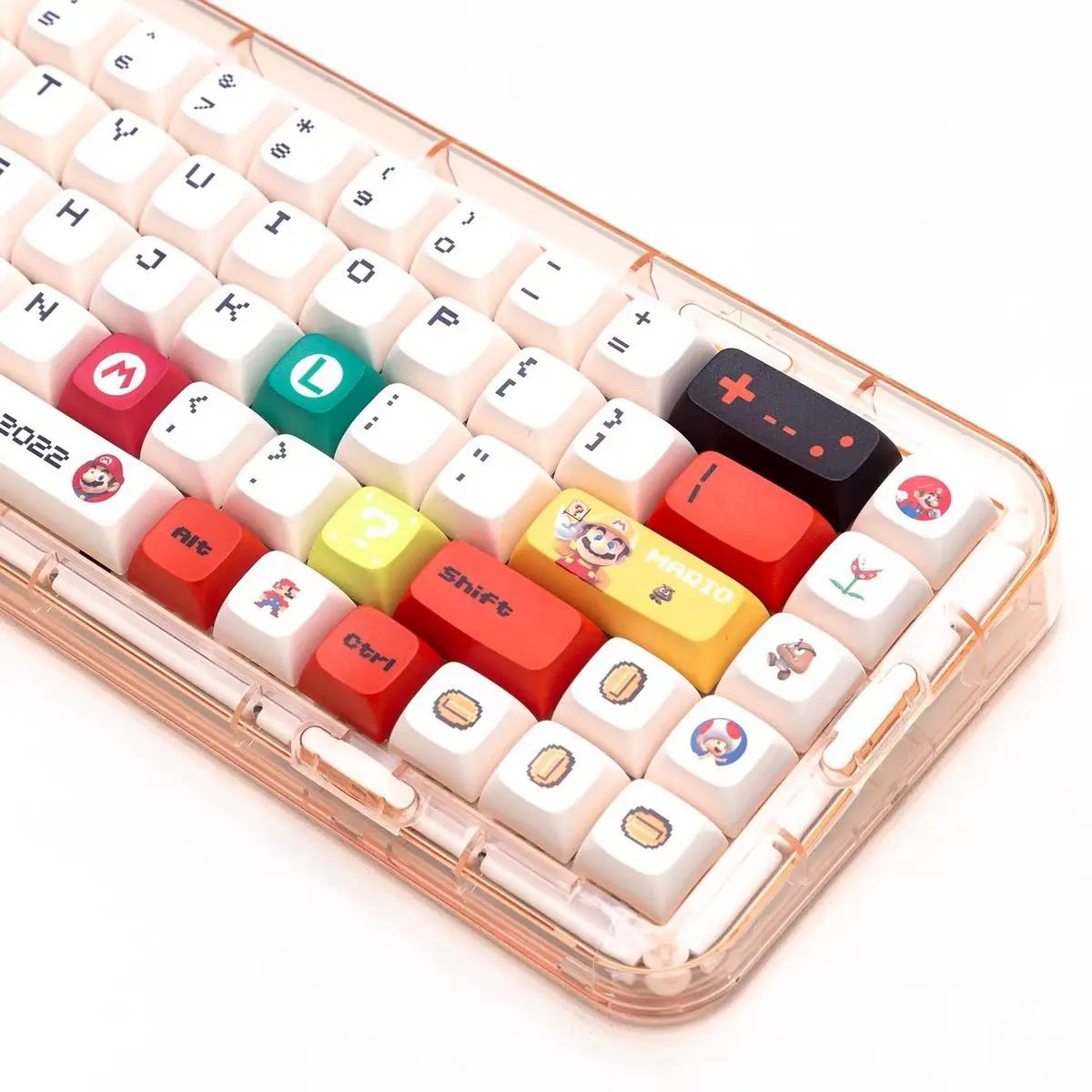 

Cartoon 144 Keys Mario Bros PBT Gaming XDA Height Cherry Axis Keycaps for Cherry MX Mechanical Keyboard Key Cap