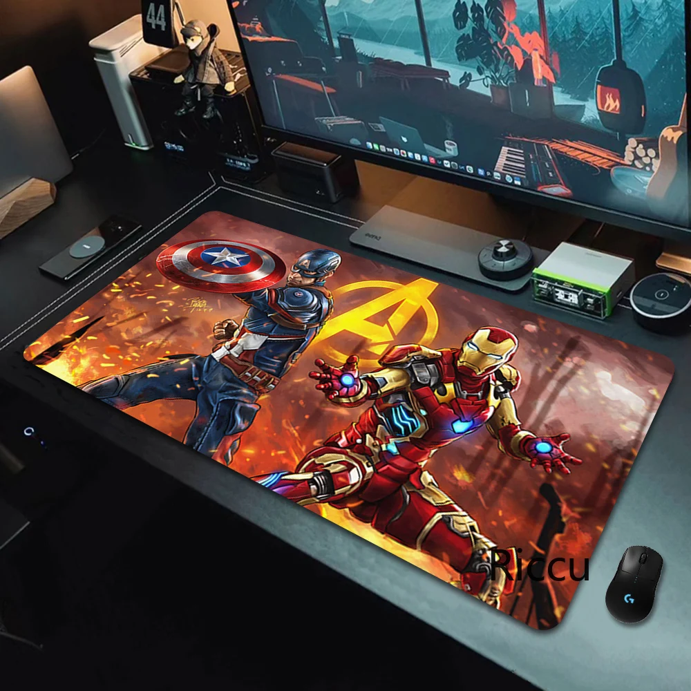 

90x40CM HD Customization C-Captain A-Americas Gaming Mousepad XXL Keyboard Desk Mats Game Office Extend Mouse Pad Rubber Mats
