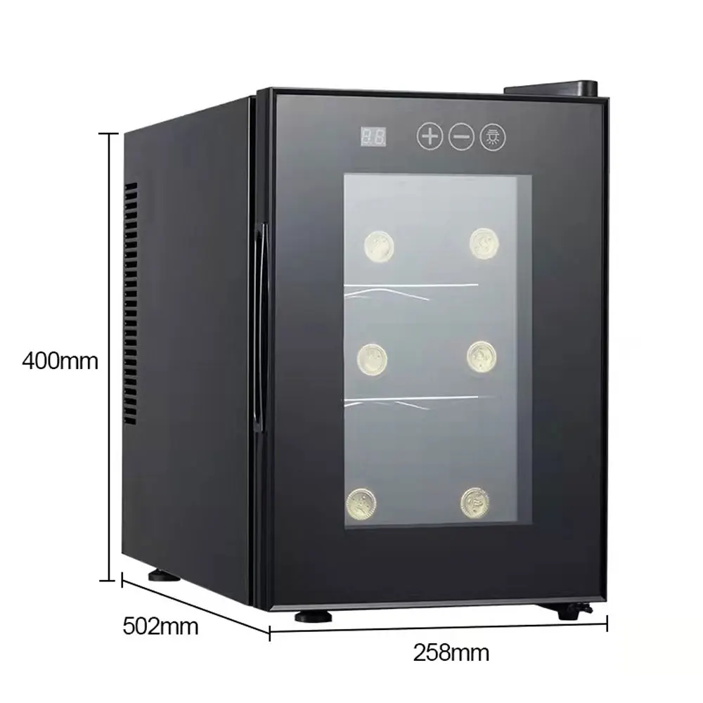 New 6 Pieces Red Wine Refrigerator Household Wine Fridge Display Constant Temperature Cabinet nevera para bar
