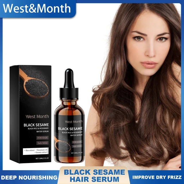 West Month Black Sesame Hair Serum Improve Damaged Split End Dry Frizz Deep Nourishing Moisturizing Hair Care For All Types Hair