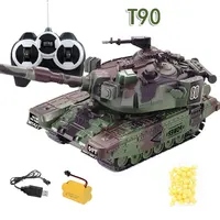 1:32 RC Battle Tank Remote Control Shooting Tank Heavy Large Interactive Military War With Shoot Bullets Electronic Car Boy Toy 2