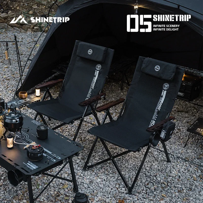 Breathable Folding Chair ShineTrip Outdoor Camping Folding Chair Portable Camping Adjustable Folding Chair Office Lunch Nap Fishing travel Picnic