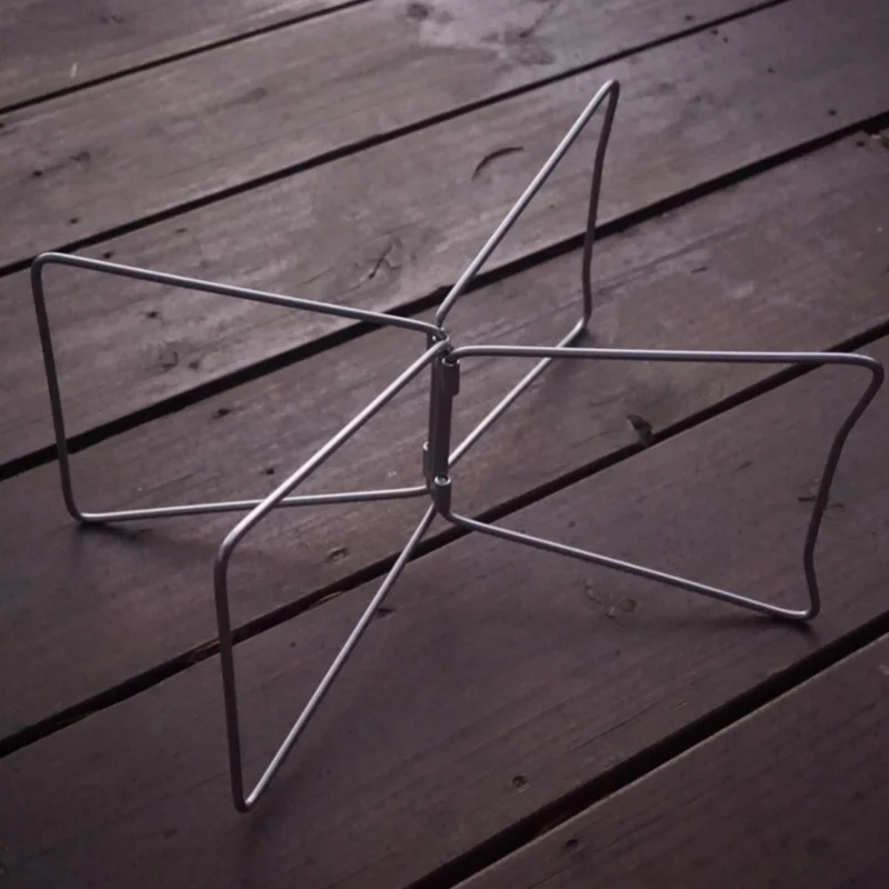 

Camping Storage Box Stand Stainless Steel Folding Box Holder Portable Ice Bucket Bracket Outdoor Storage Box Holder