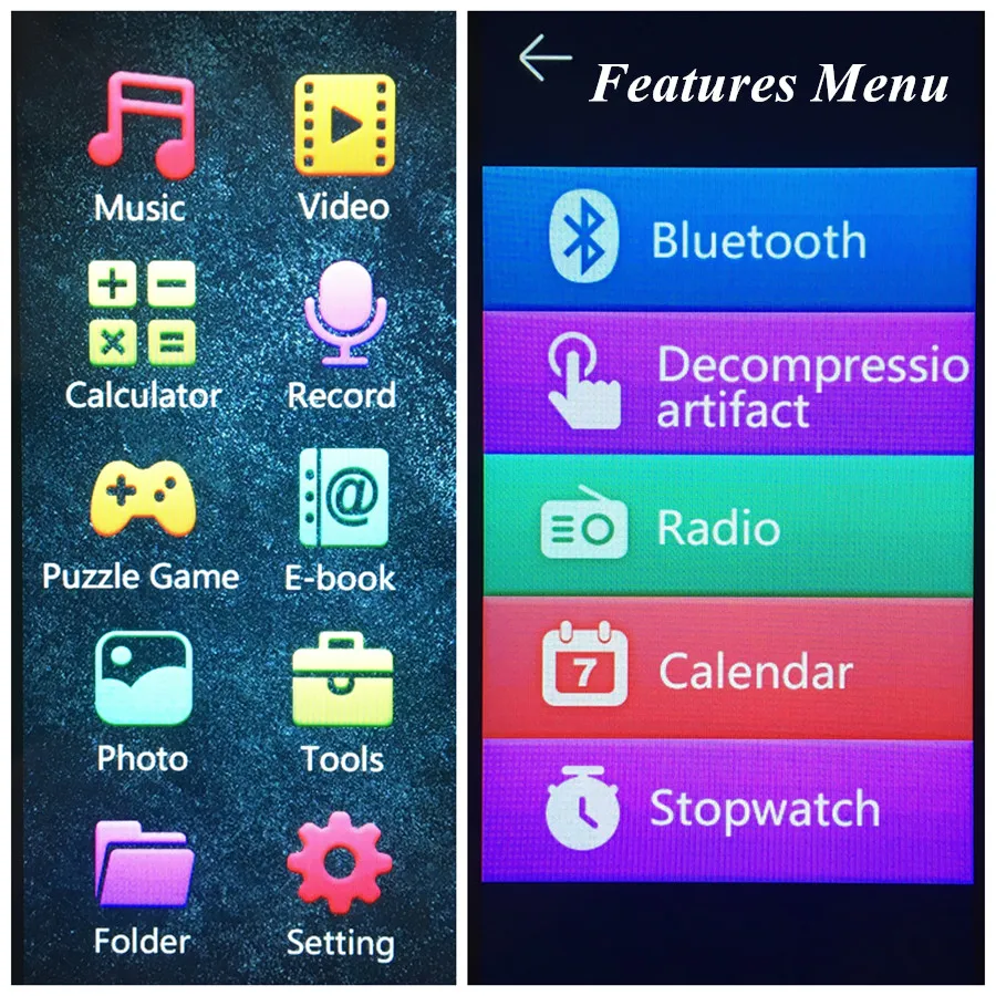 مكبرات صوت Mahdi M9 MP4 Player Bluetooth 5.0 شاشة تعمل باللمس 3.5 بوصة