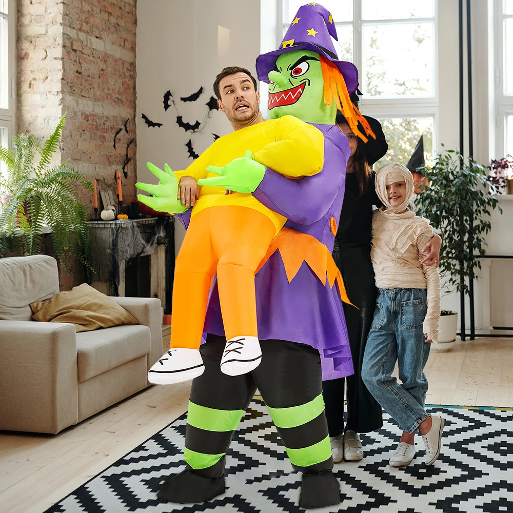 Adult Scary Ghost Evil Witch Inflatable Costume Purim Halloween