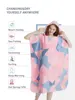 Surf Poncho Towel Poncho Quick-Dry Towel Hoodie Microfiber Beach Robe Changing Poncho Swim Towel Beach Poncho For Adults (A5) 3