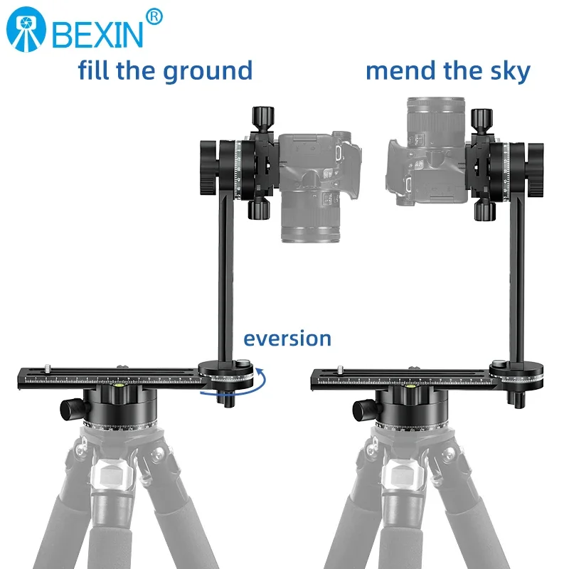 GH-720&deg; Tripod Panoramic Head Professional Equipment Starry Sky Shooting Max load 10 kg and ARCA SWISS Compatible-Black