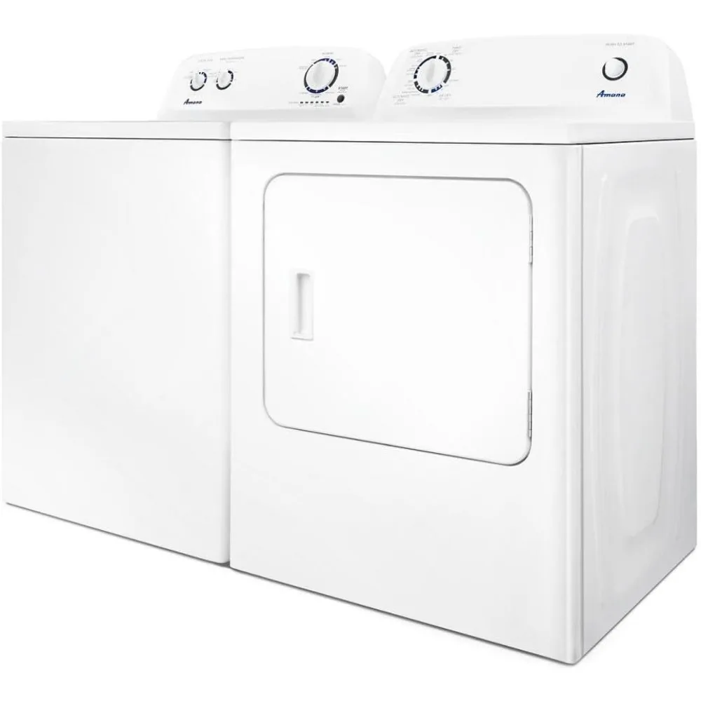 6.5 cu. ft. Front Load Electric Dryer with 11 Drying Cycles,White,Easy to use and handle 3
