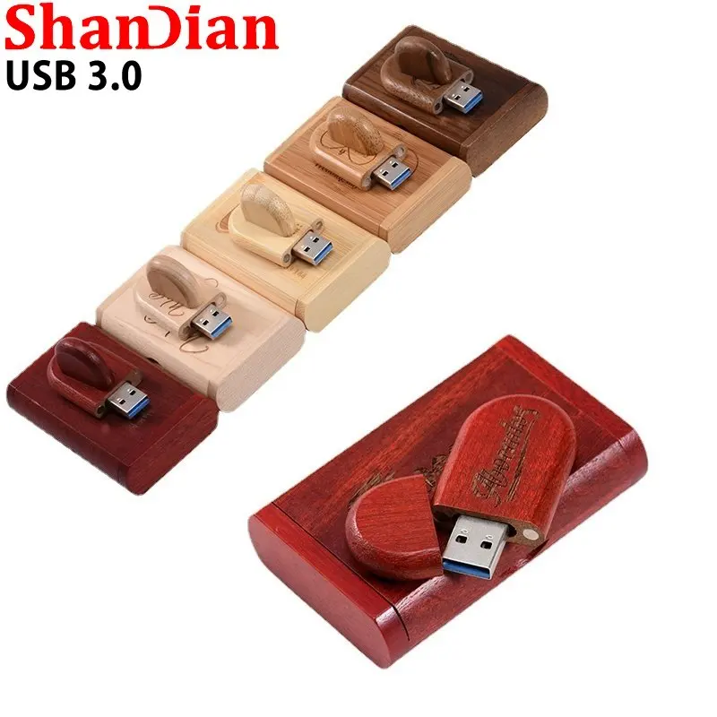 Flash Drive de Madeira com Logotipo Memory Stick Presentes de Casamento Memory Stick Usb 3.0 Flash Drive 64gb 128gb 32gb 10 Pcs Lot - Imagem 3