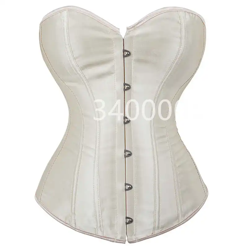 Caudatus Black Corset Top Plus Size Bustiers Overbust Satin Sexy Costume Corselet Brocade Vintage Style Bridal Korsett Women - Image 6