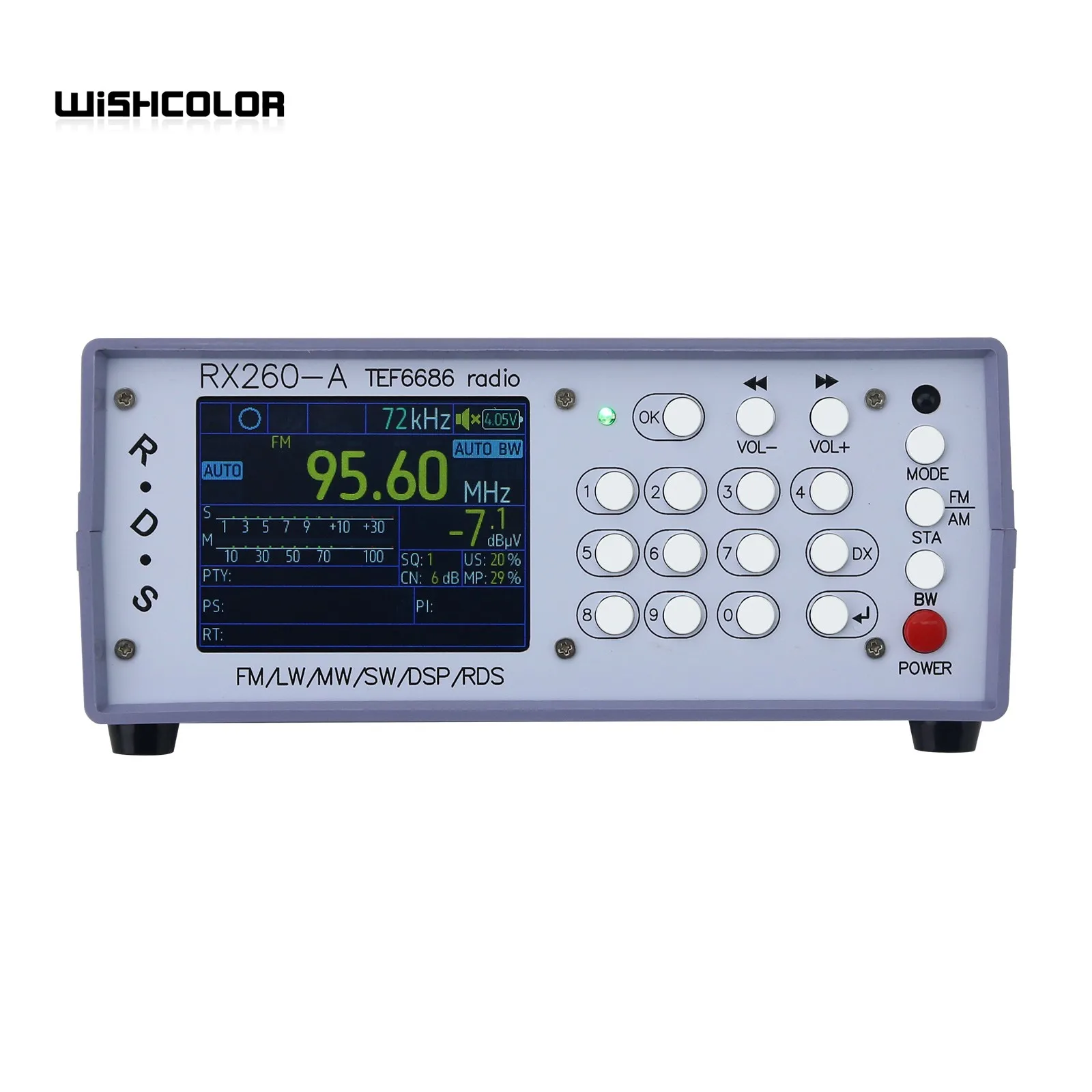HamGeek RX260-A TEF6686 고감도 풀밴드 라디오 수신기 디지털 FM/AM/LW/MW/SW/DSP/RDS 수신기