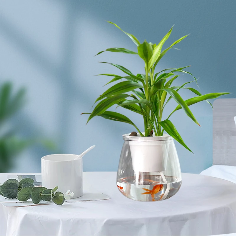 

1 Transparent New Thickened Plastic Flowerpot, Simple Flowerpot, Hydroponic Soil Cultivation, Home Decoration Decoration