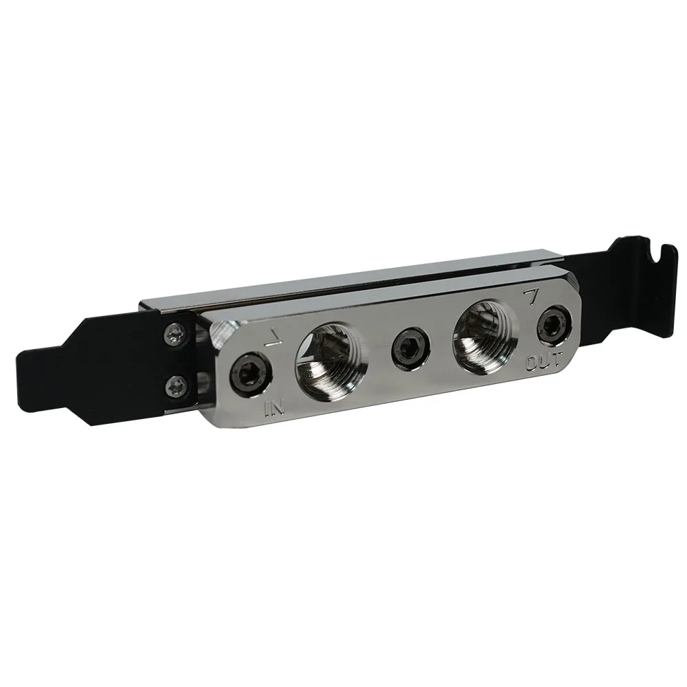 IceManCooler PC Case Nickel Plated PCI Position Bracket Split Water Cooling Transfer Board Cross Connect External Liquid Loop
