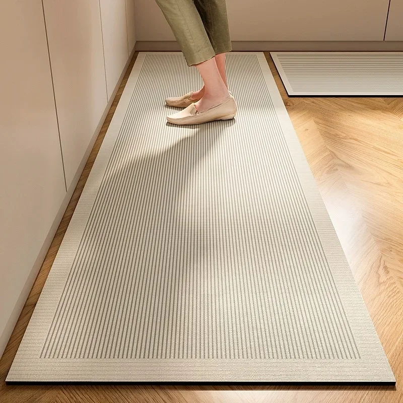 

Geometric Minimalist Anti-skid Floor Mat for Household Use-Quiet Cream Style Kitchen Floor Mat Bathroom Mat Doormat Carpet Rug