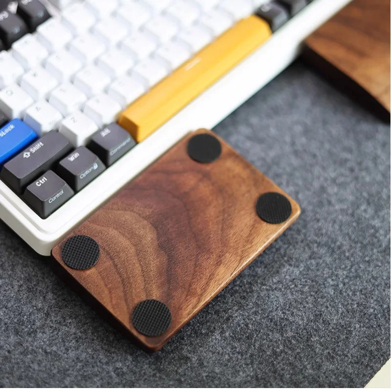 Tastiera in legno di noce poggiapolsi ergonomico per ufficio Gaming PC Desk mouse Handguard protezione per il polso protezione per il polso poggiapolsi per le mani
