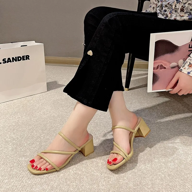 

Elegant High Heel Sandals for Women with Slip-On Design