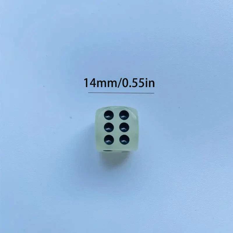 10pcs/set Luminous Dice 16mm Circular Black Dot Dice Nightclub Bar KTV Boutique Entertainment Luminous Dice Set