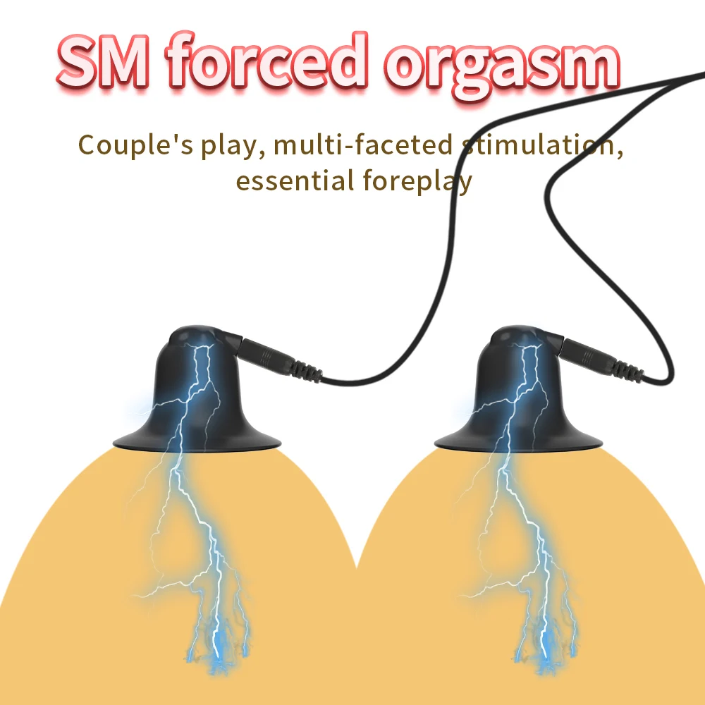 Electric Shock Nipple Sucker Electro Stimulator Pussy Clip E-stim Nipple Clamp Vacuum Breast Enlarger SM Sex Toys electro sex toys electric sex toys For Women