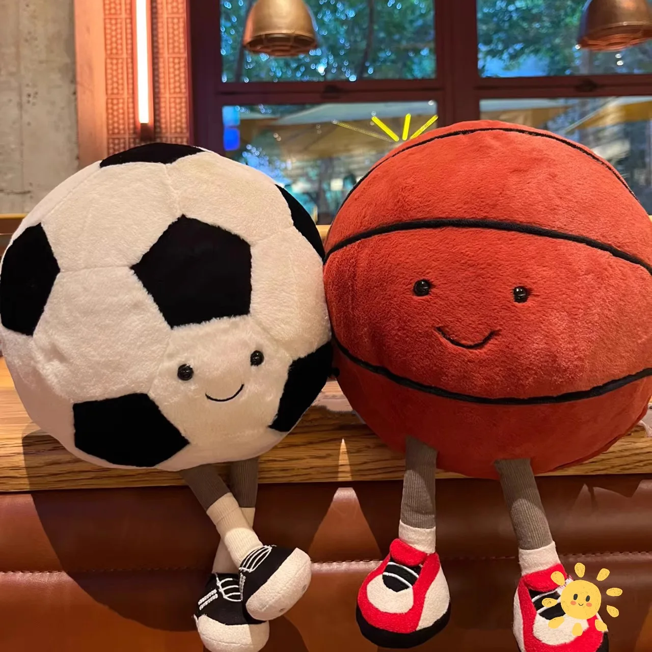 Doll with feet plush doll toys Card love plush pillow Basketball soccer fun shape plush doll cushion Home Plush Ornament 3