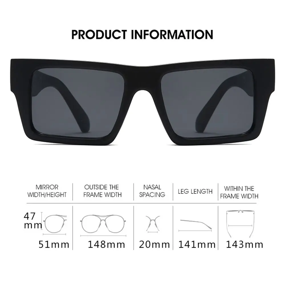 Gafas de Sol Cuadradas de Estilo Y2K con Montura de Colores S1b602647bfba4b28a1d3857255f54375S